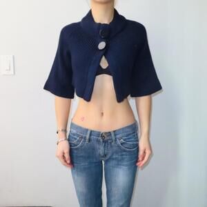 Bebe Women's Navy and Blue Cardigan